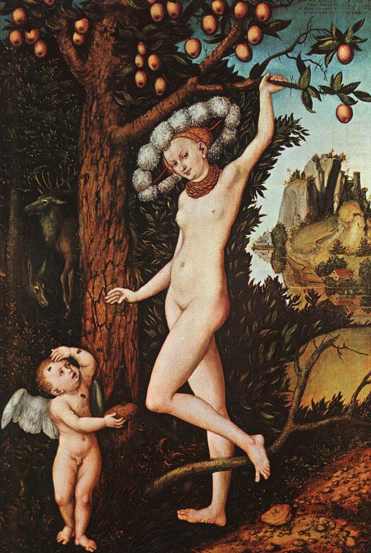 Lucas  Cranach Cupid Complaining to Venus china oil painting image